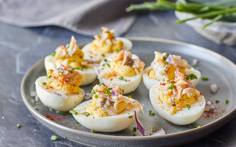 RAINBOW TROUT DEVILED EGGS