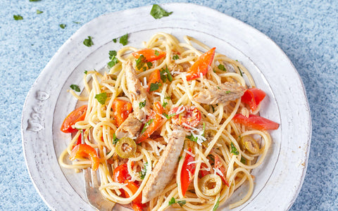 MEDITERRANEAN PASTA WITH MACKEREL