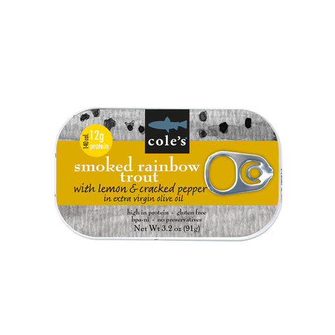 Smoked Rainbow Trout Fillet with Lemon & Cracked Pepper