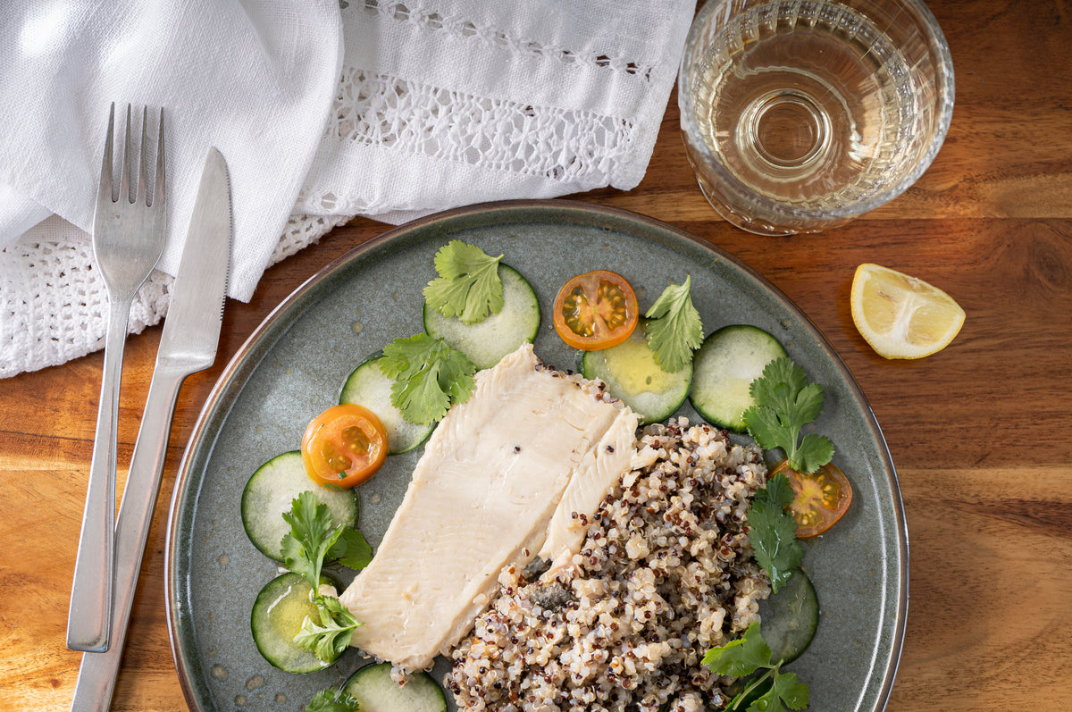 Smoked Rainbow Trout Fillet with Quinoa - Open & Eat Meal – Cole's Seafood